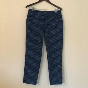 Patterned Ankle Pants Straight Leg